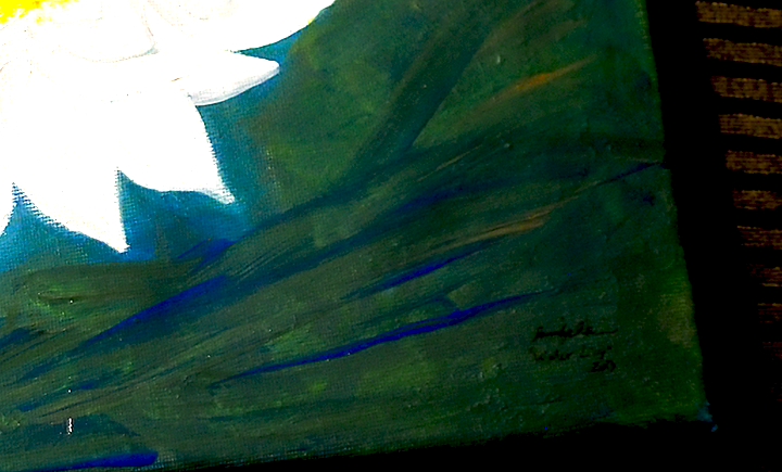 Original painting of Water Lilly by Jennifer Aknin, as an honor and tribute to her as she sadly passed in October 2026. She will greatly be missed and will be remembered forever here in my blog and our network website. We love you so much Jen Jen. This is for you.